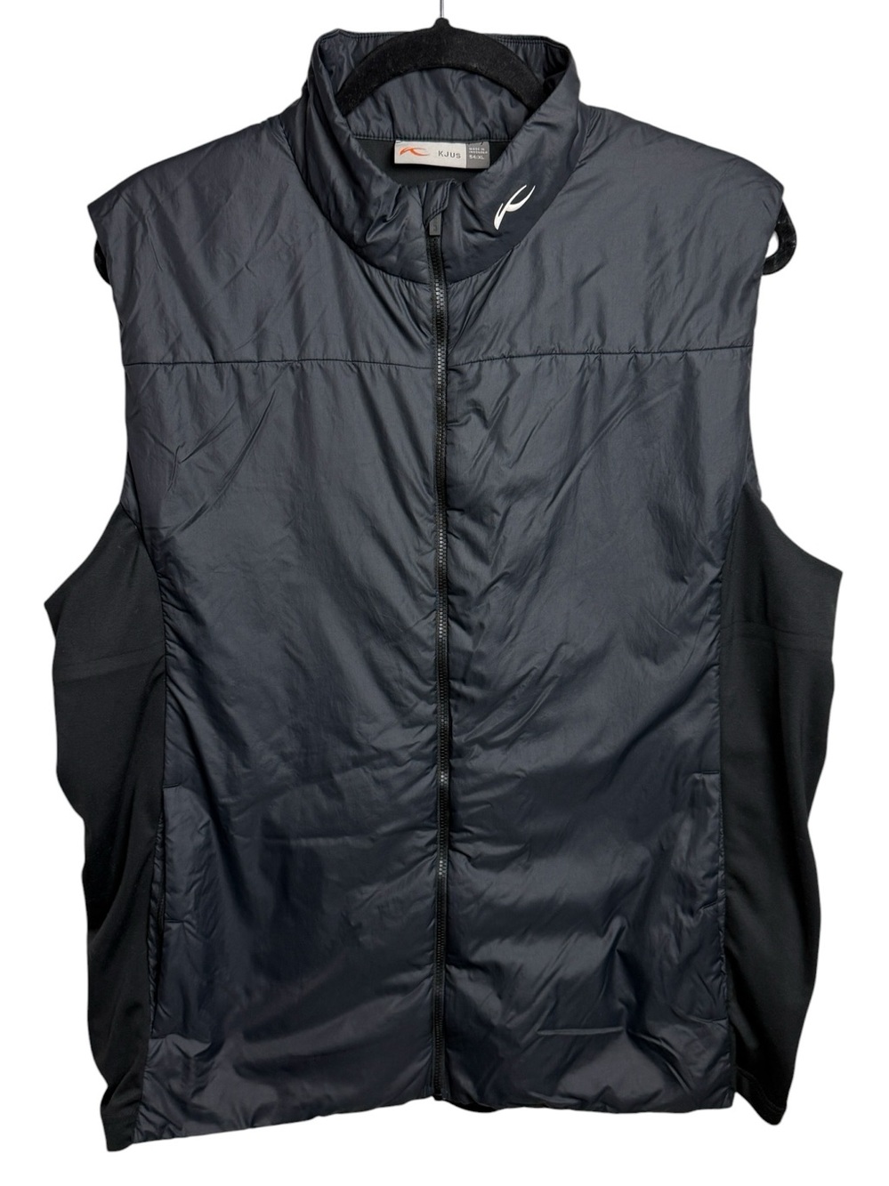 Kjus Radiation Golf Vest Mens XL 54 Black Performance Lightweight Full Zip